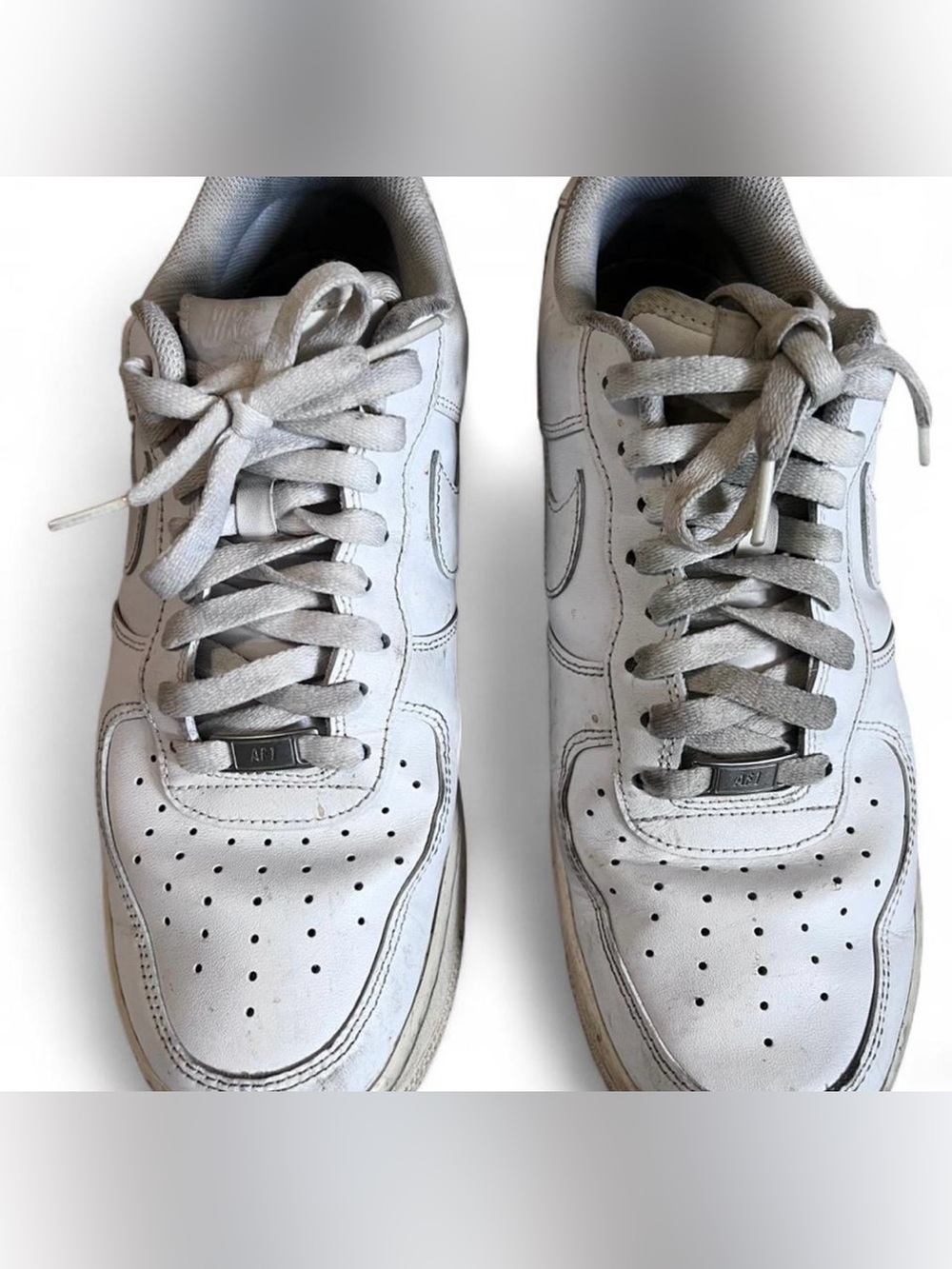 Nike Air Force 1 white trainers. Size US 11.5 #sneakers preowned